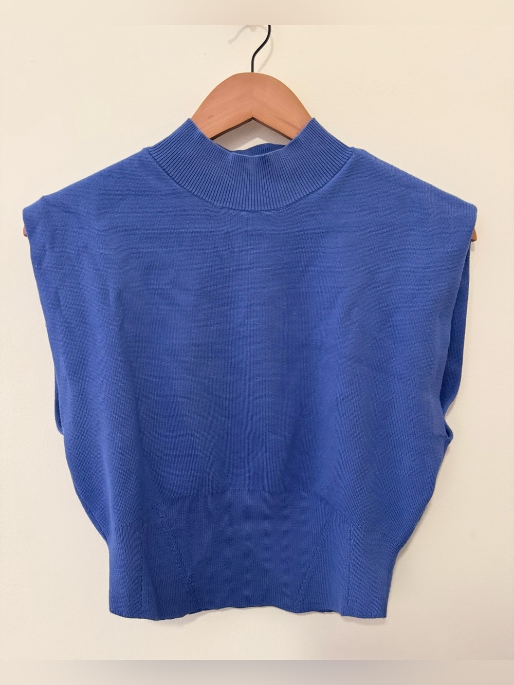 Anthropologie Pilcro Biker Muscle Sweater Periwinkle Blue Size S Mock Neck